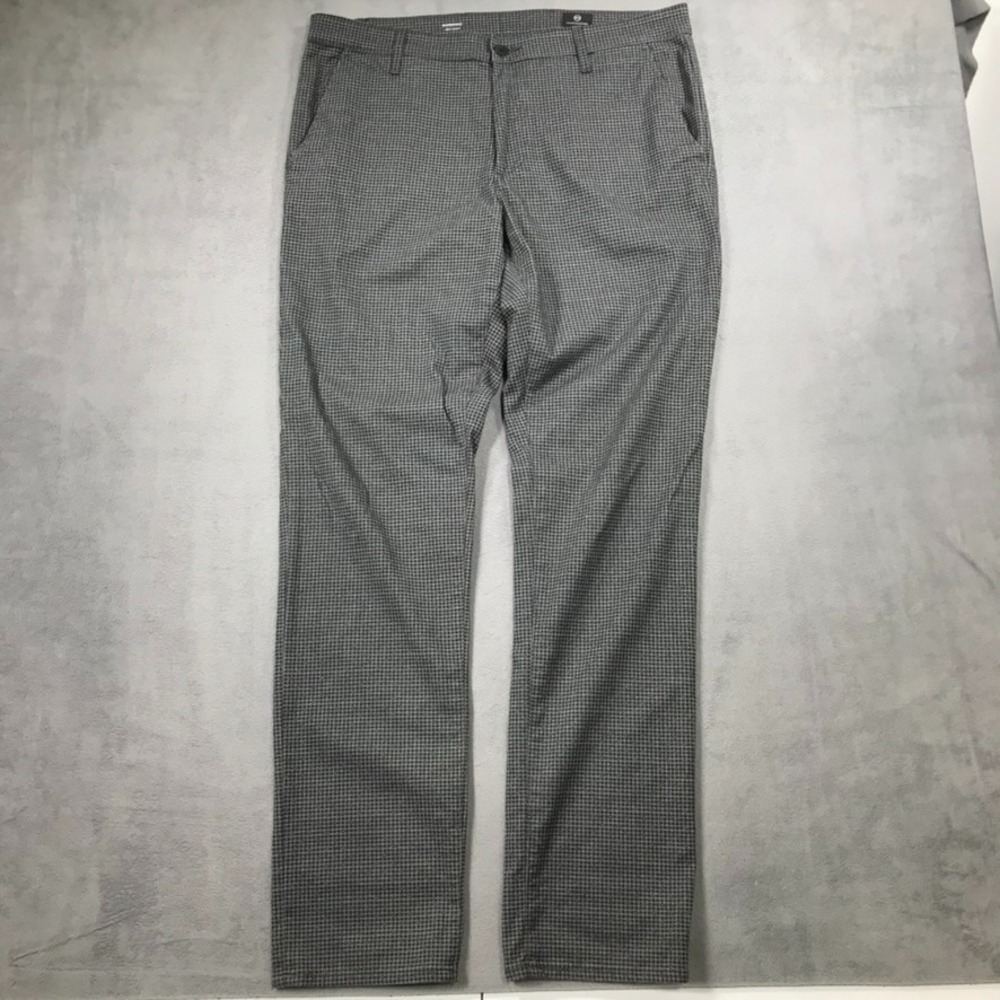 AG ADRIANO GOLDSCHMIED Marshall Slim Trouser Pants Men 36x34 Gray Geometric Flex